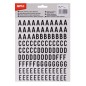 LOT de 5 Apli Stick Adhésif Lettres Majuscules - Hauteur 15mm - Paquet de 4 Feuilles de 468 Lettres - Couleur Noir