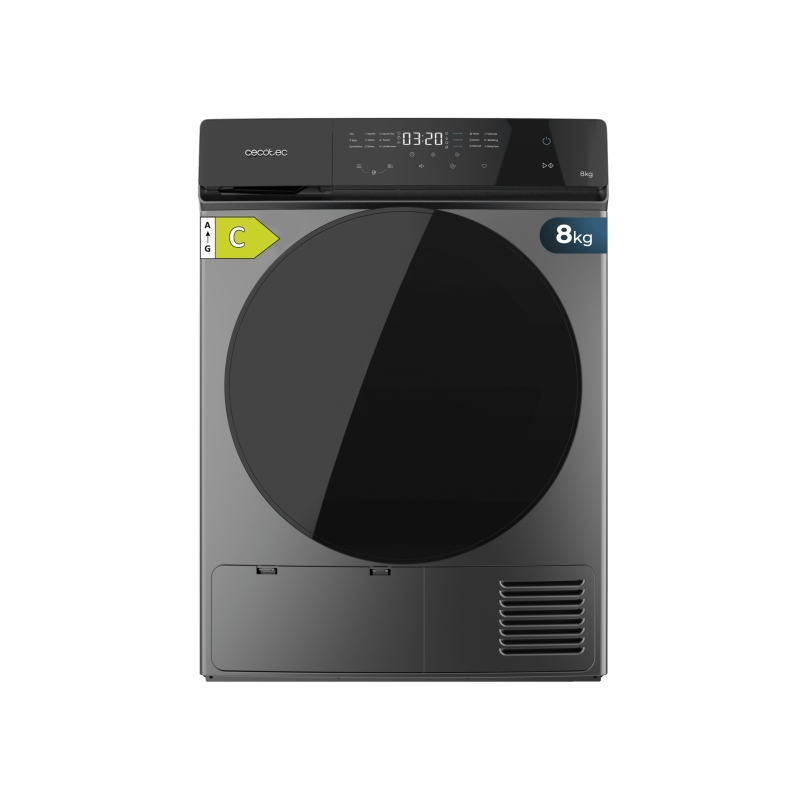Sèche-linge à pompe à chaleur Cecotec 8 kg noir/gris Sèche-linge à pompe à chaleur Cecotec 8 kg noir/gris