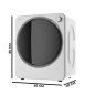 Sèche-linge à évacuation Cecotec Bolero 2,5 kg noir/blanc Sèche-linge à évacuation Cecotec Bolero 2,5 kg noir/blanc