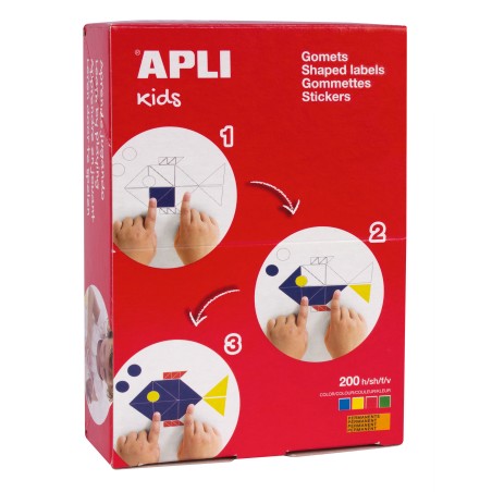 ✅ Gomets ronds Apli Ø 19 mm avec adhésif permanent - 8000 Gomets par boîte - Idéal pour les écoles et les a en stock