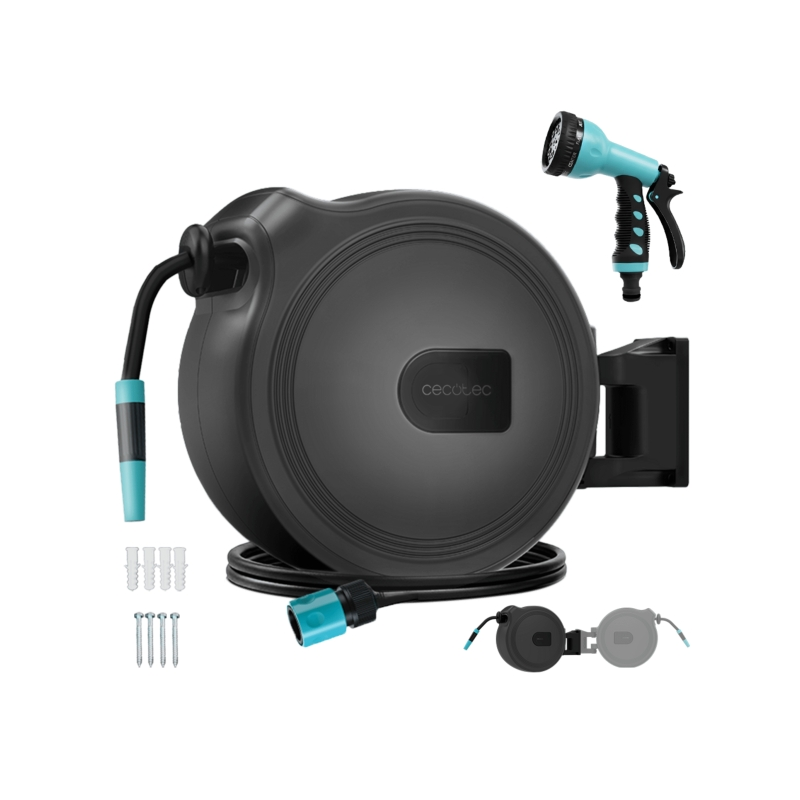 Tuyau HydroShell 30 m avec enrouleur automatique noir