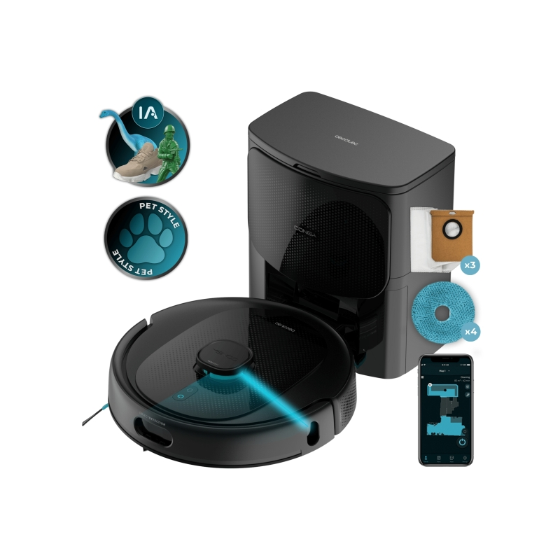 Cecotec Conga 9990 IA Révolution, robot noir