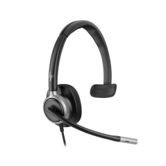 casque mono noir avec micro