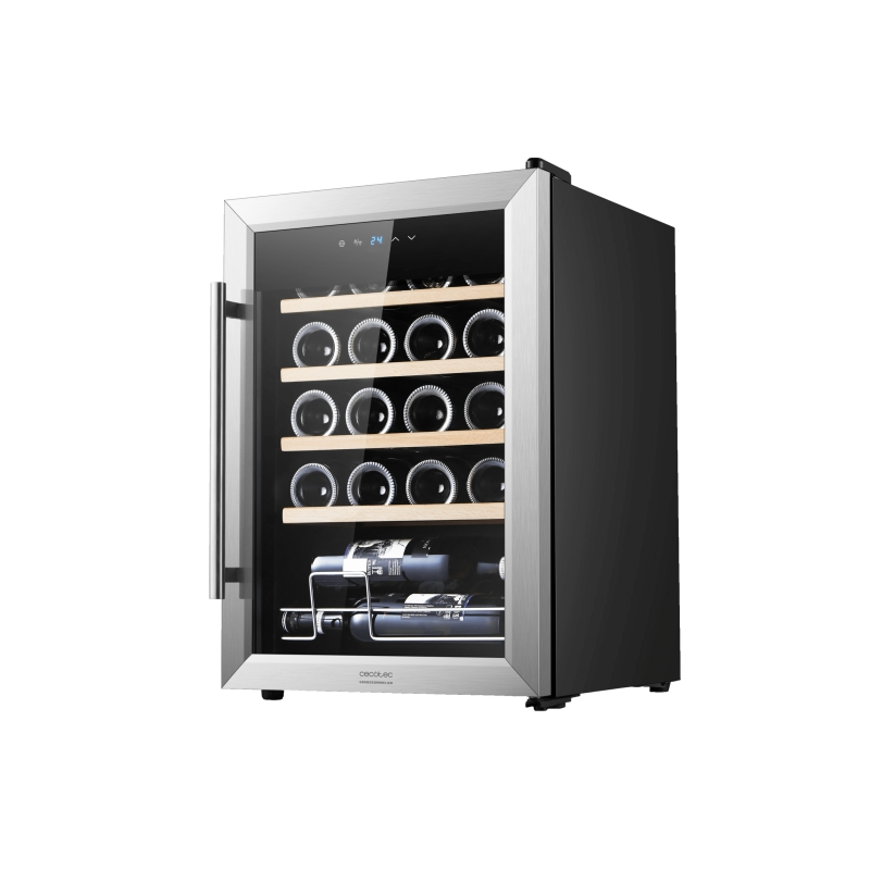 Cave à vin Cecotec 20 bouteilles acier inox silencieuse Cave à vin Cecotec 20 bouteilles acier inox silencieuse