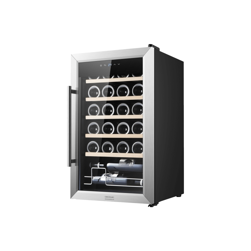 Cave à vin Cecotec 24 bouteilles acier inox silencieuse Cave à vin Cecotec 24 bouteilles acier inox silencieuse