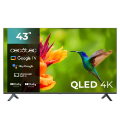 Téléviseur QLED 4K noir 43 pouces