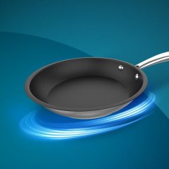 poêle à frire noire inox