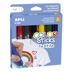 ✅ Apli Lot de 6 gouaches textiles couleur Plusieurs couleurs en stock