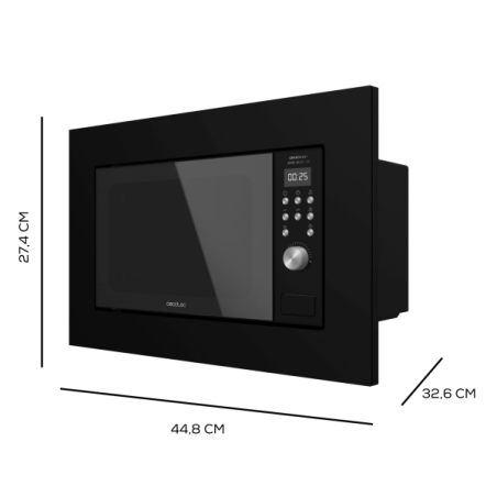 Micro-ondes encastrable Cecotec GrandHeat 2000 20L Noir