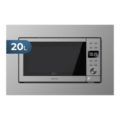Micro-ondes encastrable acier 20 L