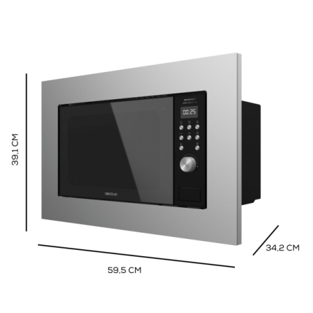 Micro-ondes encastrable Cecotec GrandHeat 2000 20 L acier