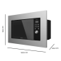 Micro-ondes encastrable Cecotec GrandHeat 2000 20 L acier