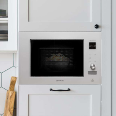 Micro-ondes encastrable blanc 21L gril