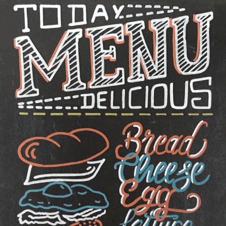 Marqueur à craie liquide Apli Blue - Pointe ronde - Idéal pour les tableaux noirs, le plastique, les fenêtres, la céramique, le