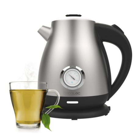 Bouilloire électrique Cecotec Thermosense 620 Retro 1,7L noir/argent