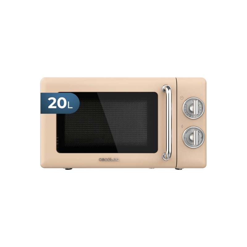 Micro-ondes Cecotec Proclean 3010 rétro beige 20 L 700 W Micro-ondes Cecotec Proclean 3010 rétro beige 20 L 700 W