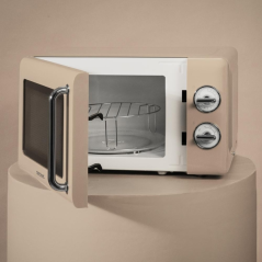 micro-ondes rétro beige Cecotec