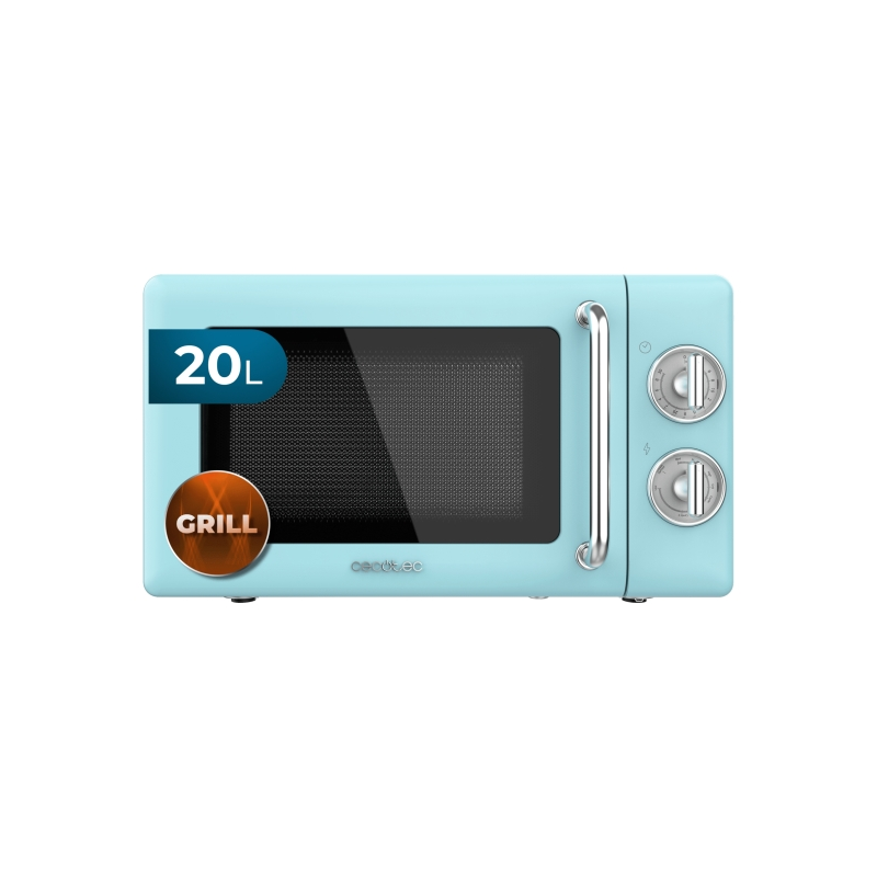 Micro-ondes Cecotec Proclean 3110 rétro bleu 20L 700W gril