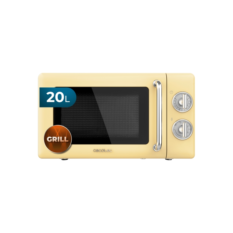 Micro-ondes Cecotec Proclean 3110 Rétro Jaune 20 L Micro-ondes Cecotec Proclean 3110 Rétro Jaune 20 L