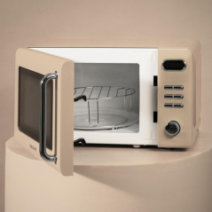 micro-ondes rétro beige Cecotec