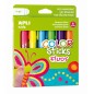 Apli Color Sticks Solid Fluorescent Temperas - Pack 6 Unités de 6g - Finition Satinée sans Nécessité de Vernis - Séchage Rapide