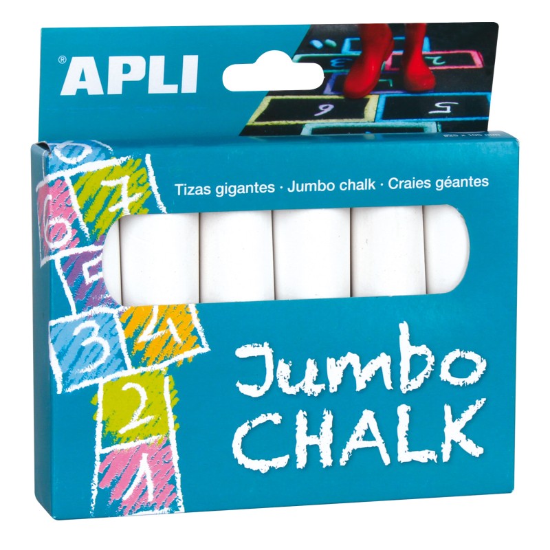 Appli Craie ronde jumbo blanche