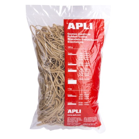 ✅ Bandes Élastiques Apli en Caoutchouc Naturel - Ø 160 x 3mm - Grande Élasticité et Résistance - 1kg de Con en stock