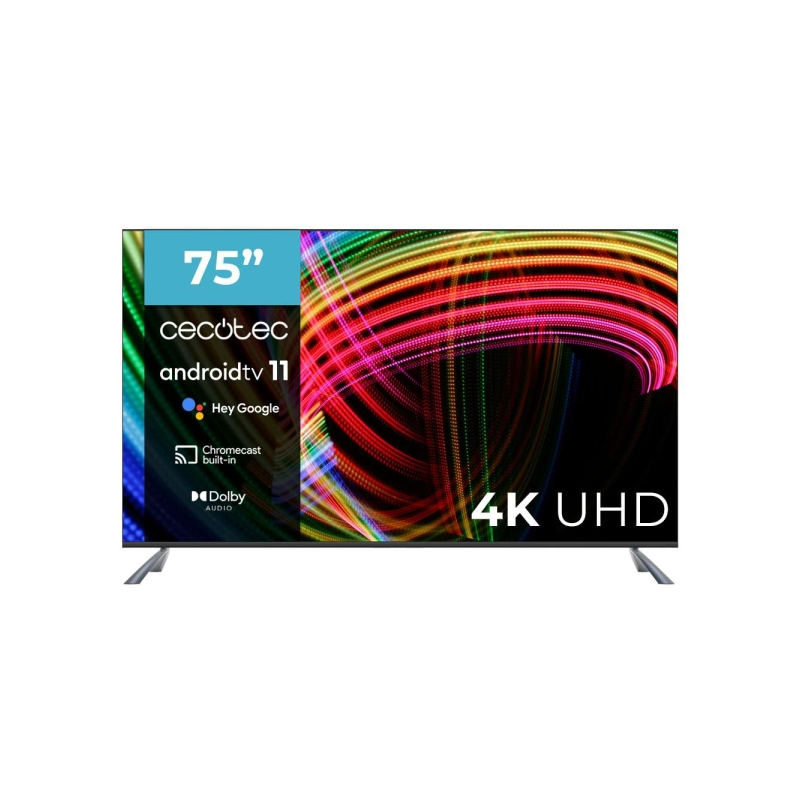 Téléviseur LED 75" Cecotec 4K UHD Android TV Noir Téléviseur LED 75" Cecotec 4K UHD Android TV Noir