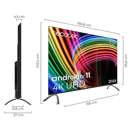 Téléviseur LED 75" Cecotec 4K UHD Android TV Noir