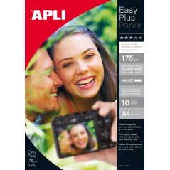 ✅ Apli Photobright Papier Photographique Double Face A4 175g 10 Feuilles couleur Blanc en stock