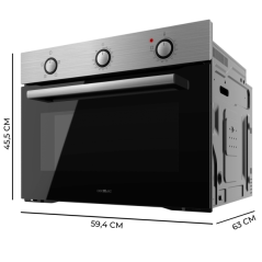 Cuisinière encastrable noir argent