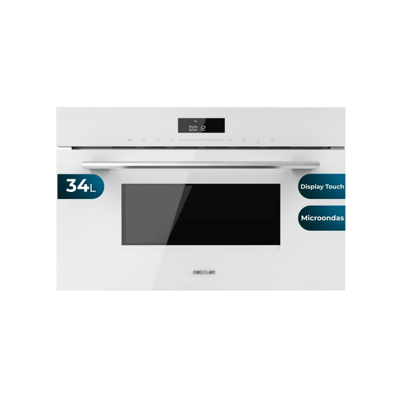 Micro-ondes encastrable Cecotec 34L blanc avec grill