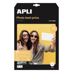 ✅ Apli Photobasic Papier Photo A4 140g 20 Feuilles couleur Blanc en stock