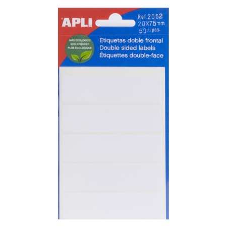 ✅ Étiquettes blanches Apli double face 20,0 x 75,0 mm couleur Blanc en stock