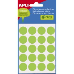 ✅ Etiquettes Minibag Apli Vert Ø 19.0mm 5 Feuilles couleur vert en stock