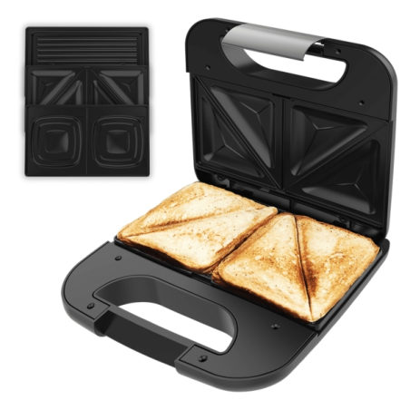 Appareil à sandwichs 3 en 1 Cecotec Rock'nToast noir
