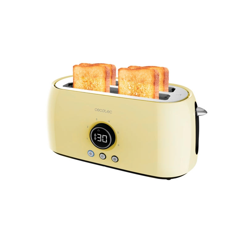 Grille-pain double fente Cecotec ClassicToast 15000 jaune pastel Grille-pain double fente Cecotec ClassicToast 15000 jaune pastel