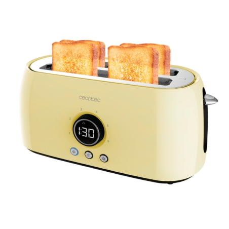 grille pain double fente jaune pastel