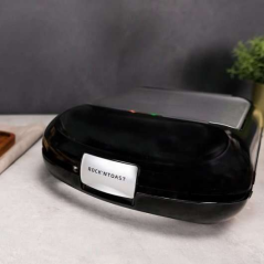 Appareil à croque-monsieur noir argent