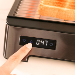 Grille-pain horizontal Cecotec NiceSlice Touch acier noir