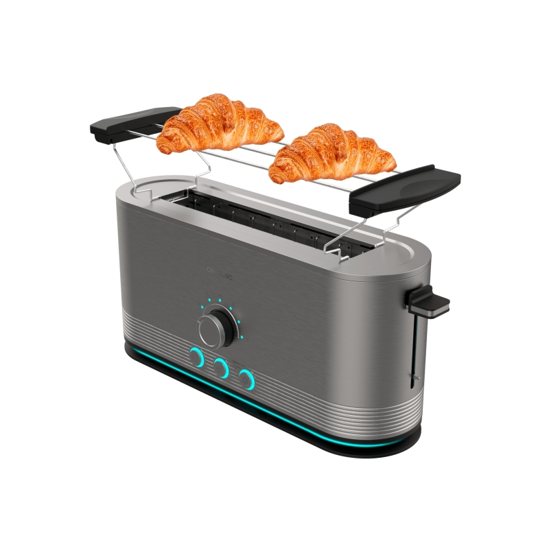 Grille-pain extra-long Cecotec ShineandToast acier 1050 W