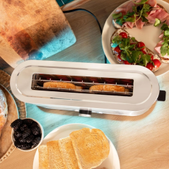 Grille-pain acier extra long