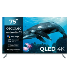 Téléviseur QLED 4K noir 75 pouces