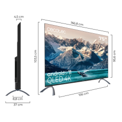 Téléviseur QLED noir 75 pouces