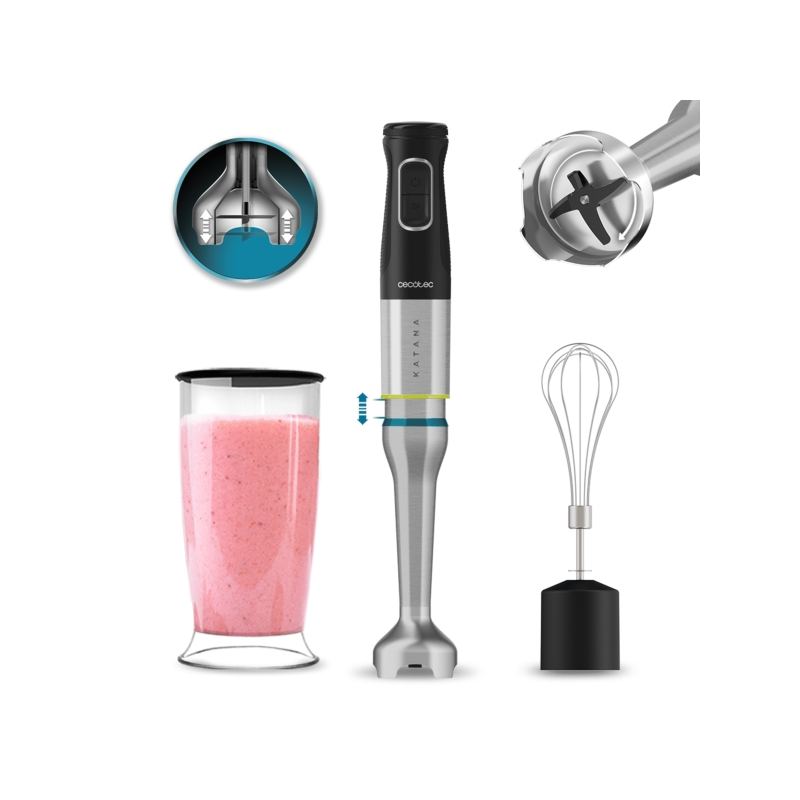 Mixeur plongeant Cecotec Katana 12 Crème B 1200 W noir/argent Mixeur plongeant Cecotec Katana 12 Crème B 1200 W noir/argent