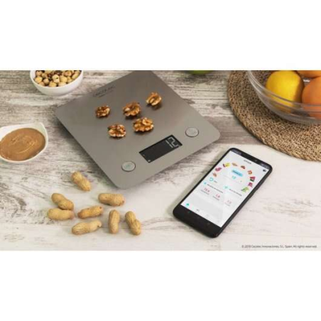 Balance de cuisine connectée Cecotec inox 5 kg 1 g LCD