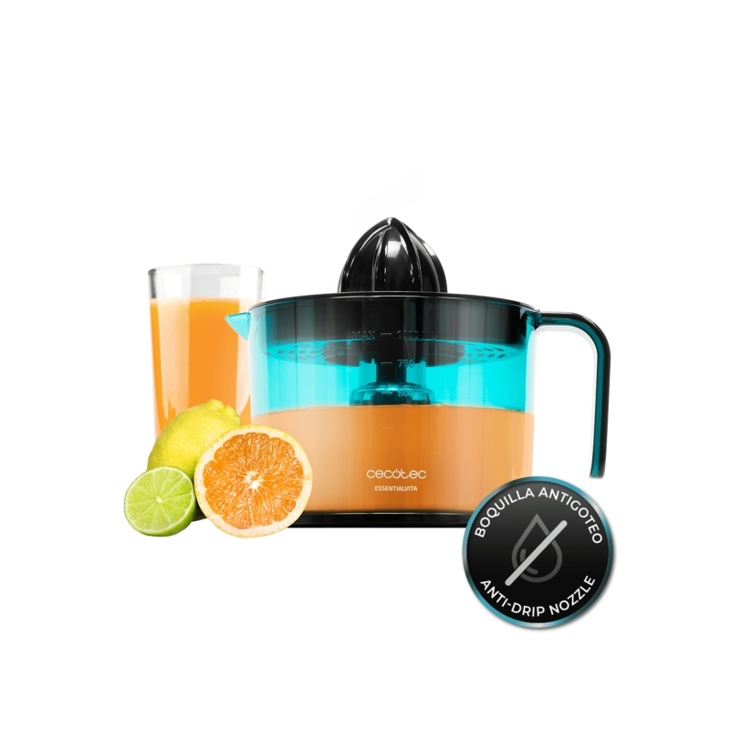 Cecotec EssentialVita Adjust Presse-agrumes électrique Noir/bleu