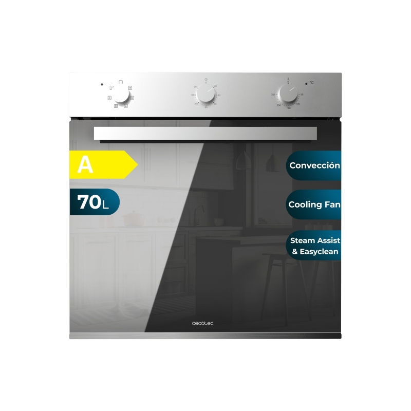 Quatre encastrable Cecotec Bolero Hexa 70 L noir argent Quatre encastrable Cecotec Bolero Hexa 70 L noir argent