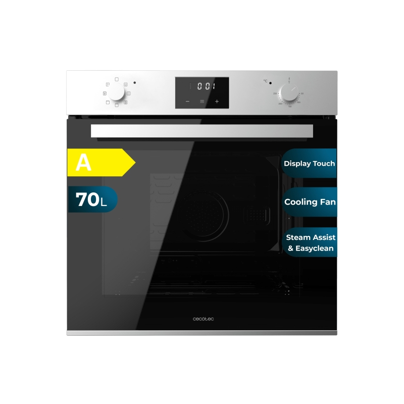 Four encastrable Cecotec 70 L noir et argent Four encastrable Cecotec 70 L noir et argent
