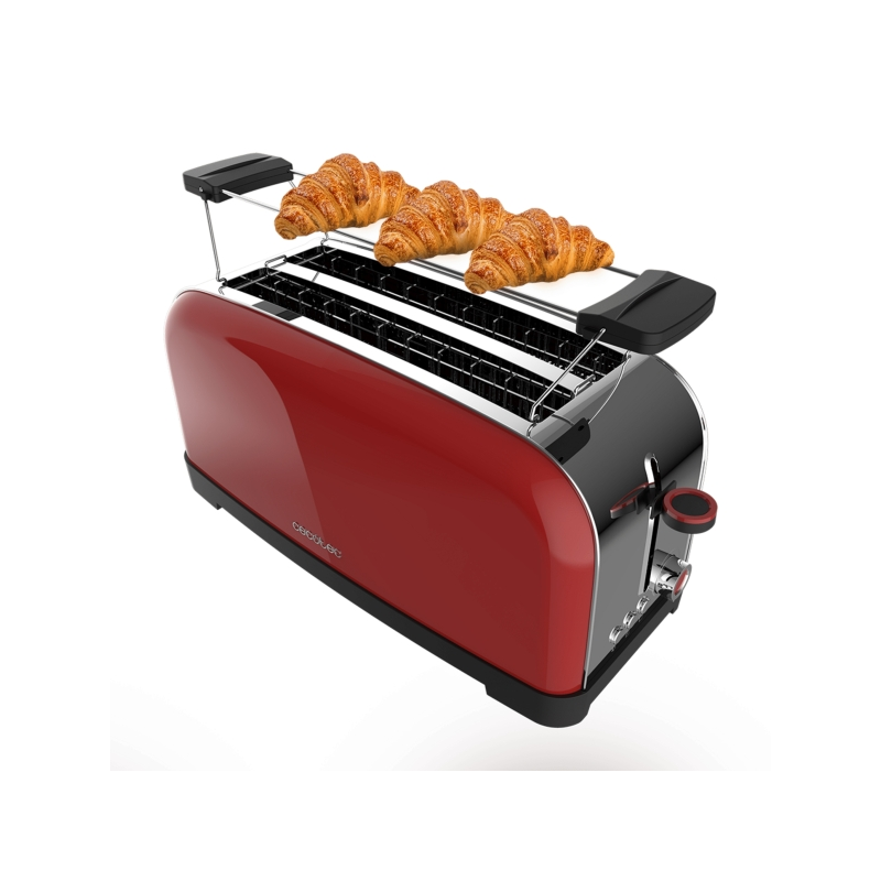 Grille-pain Cecotec Toastin' Time 1500 rouge 4 tranches Grille-pain Cecotec Toastin' Time 1500 rouge 4 tranches